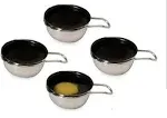 ExcelSteel 4 PC Replacement Egg Cups Nonstick Coating - Black