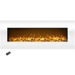 Northwest 50" White Electric Fireplace Color Changing Wall Mounted