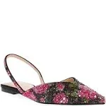 Vance Black/Pink Floral Flats | Betsey Johnson