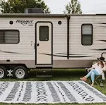 Glamplife RV Mat - Recycled Reversible RV Rug - Camping Rugs for Outside Your...