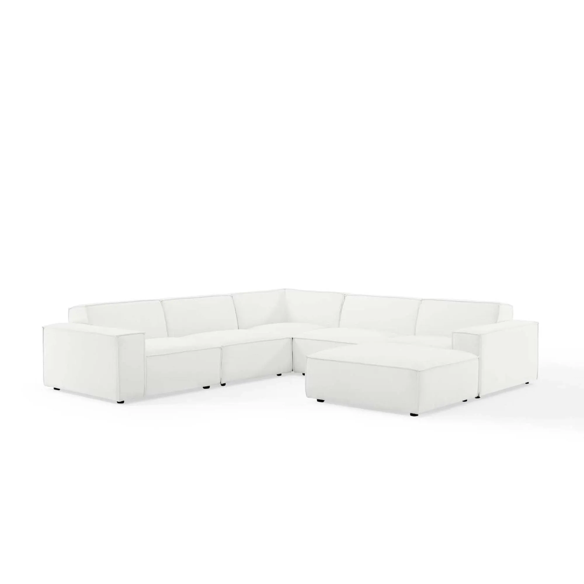 Modway Restore 6-Piece Sectional Sofa White