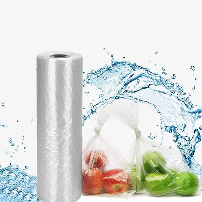 BESTEASY 12" X 20" Plastic Food Storage Bags, 350 Bags/Roll Plastic Produce Bag on a Roll Fruits, Vegetable, Bread, Food Storage Clear Kitchen Bags(1 Roll)