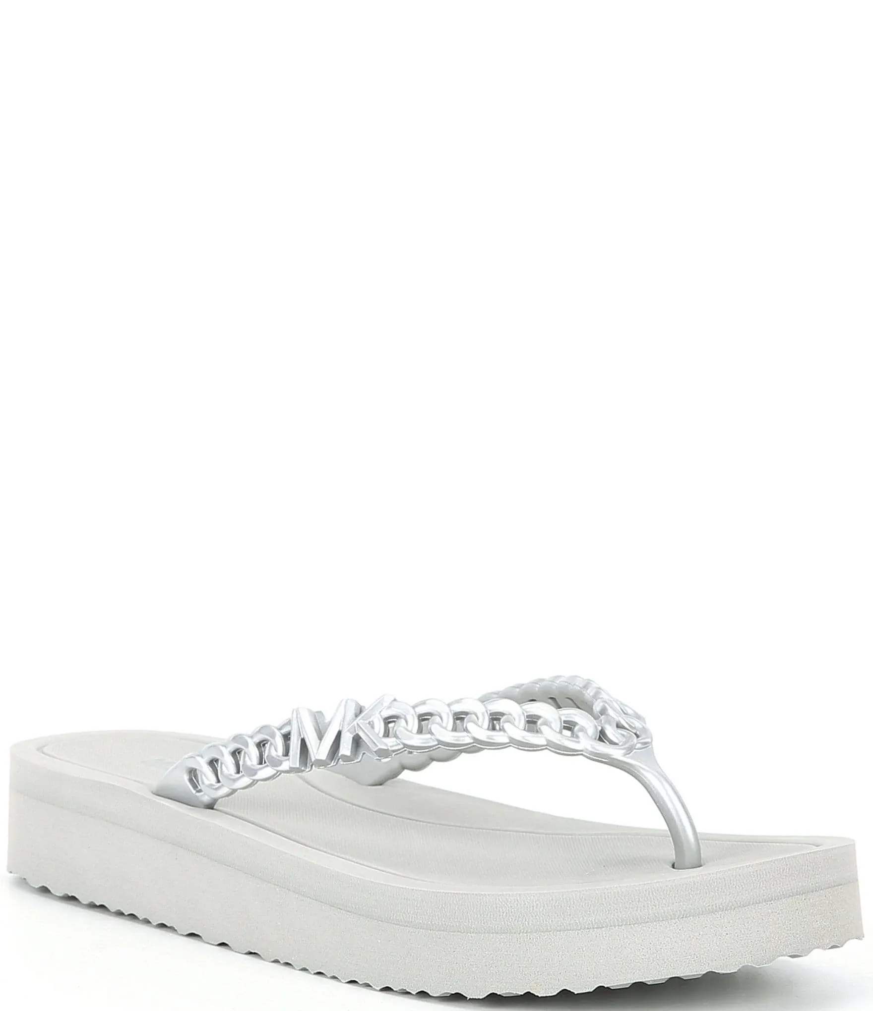 Michael Michael Kors Zaza Flip Flop - Silver - 10