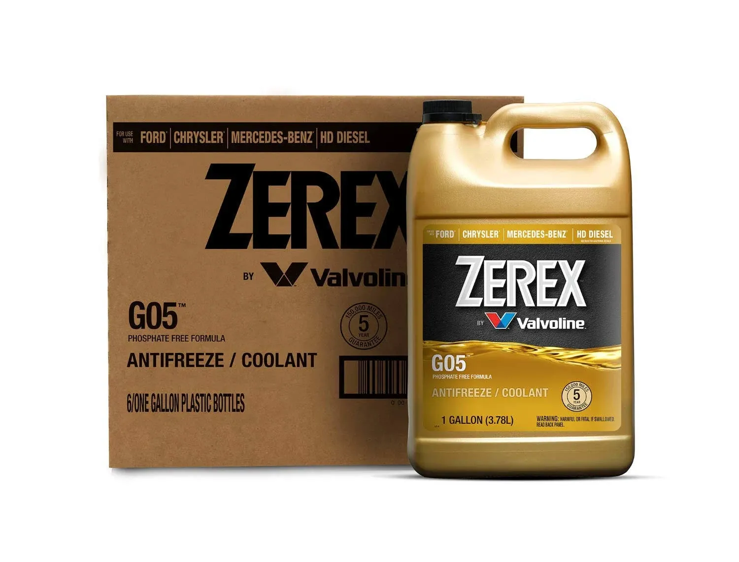 Zerex G05 Phosphate Free Antifreeze/Coolant 1 Ga, Case of 6