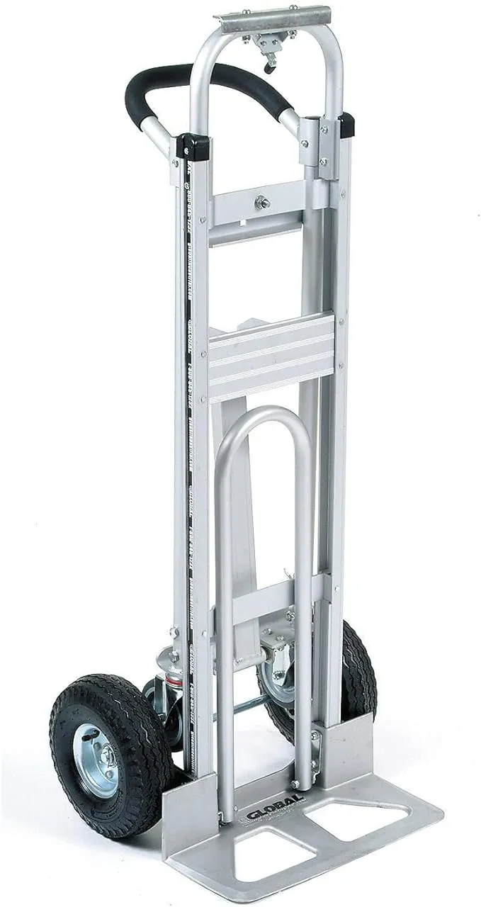 Global Industrial 3-in-1 Convertible Hand Truck with Pneumatic Wheels