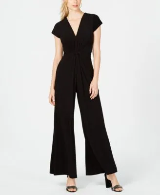 Vince Camuto Womens Twist Front Jumpsuit