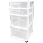 Homz 4-Drawer Plastic Storage Cart