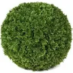 3rd Street Inn Small Cypress Topiary Ball - Artificial Plant Set - Indoor/Outdoor Wedding Party Decor - Faux Foliage Garden Sphere - Tree and Bush Substitute (7", 2 Pack)