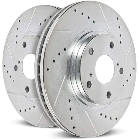 Power Stop EBR1209XPR Evolution Drilled & Slotted Rotors -Rear