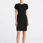 Calvin Klein Petite Tulip-Sleeve Sheath Dress - Black