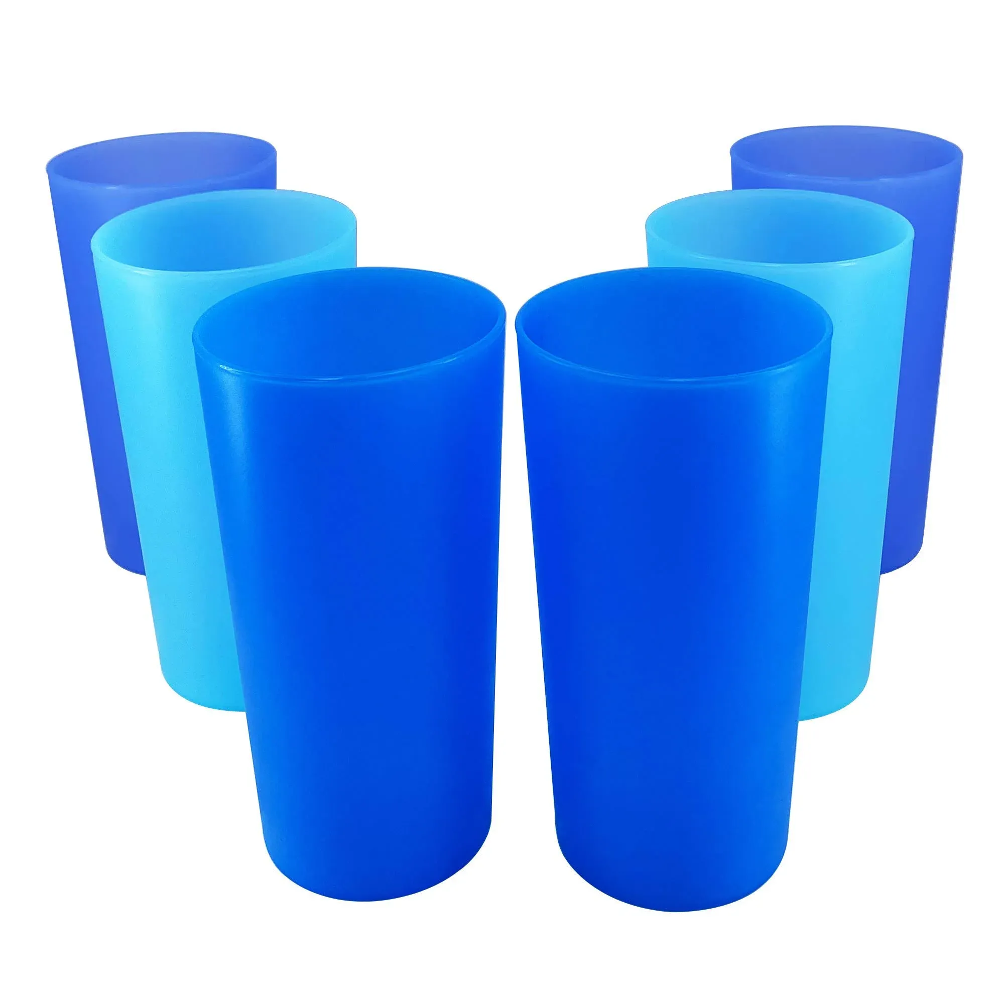 Unbreakable Plastic Cups Reusable, Lightweight Plastic Tumblers 28 oz set of 6, BPA-Free Dishwasher Safe Eco-Friendly Reusable Cups for Kitchen, Home, Office, Outdoor