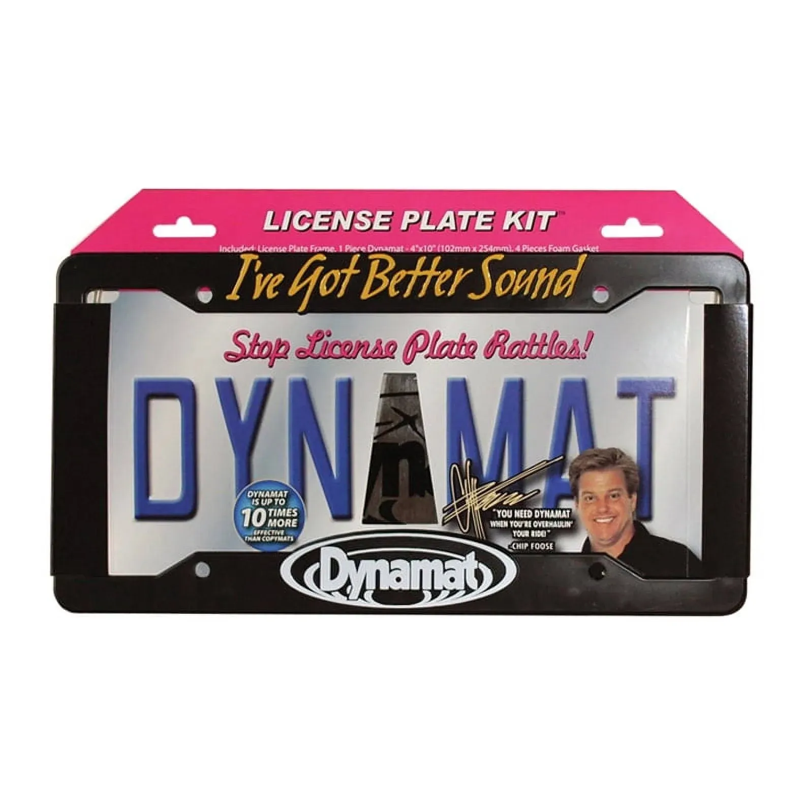 Dynamat Extreme 19100 4&#034;x10&#034; License Frame Kit Sound Deadener