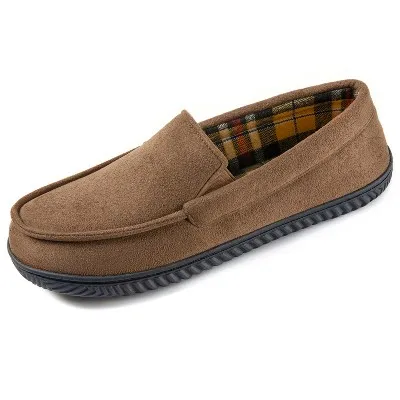 RockDove Men's Flannel Lined Memory Foam Loafer Slipper