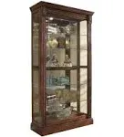 Pulaski Medallion Cherry Two Way Sliding Door Curio