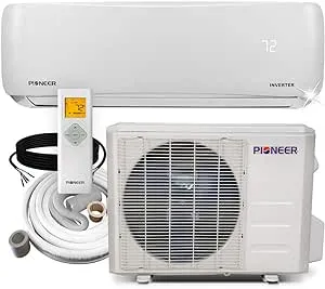 Pioneer Air Conditioner Wys018gmfi22rl Wall Mount Ductless Inverter+ Mini Split Heat Pump, 18000 BTU-208/230V