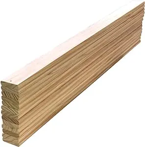 Solid Pine Wood Slats Full Size Bed Mattress Support Wooden Slats 54 in Long x 2.75 in Wide x 5/8 in Tall Pack of 13 Count Replacement Spare Parts Custom Size Cutting Service