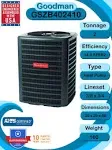 2 Ton 14.4 SEER2 Goodman Heat Pump GSZB402410 with Modular Blower MBVC1201AA-1 and Horizontal Coil CHPTA2426B4