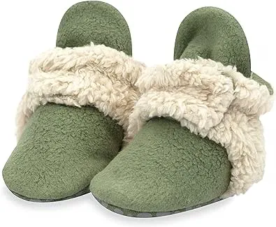 Zutano Unisex Fleece Baby Booties, Two Snap Closure, Newborn to 24 Months