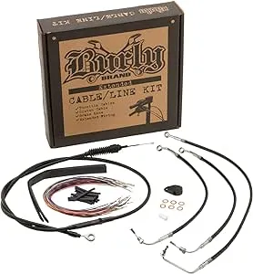 Burly B30-1001 Extended Cable/Brake Line Kit for Burly Ape Handlebars 16in