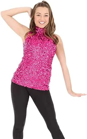 Alexandra Mock Neck Sequin Tank