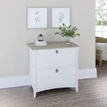 Bush Furniture Salinas 2 Drawer Lateral File Cabinet Antique White