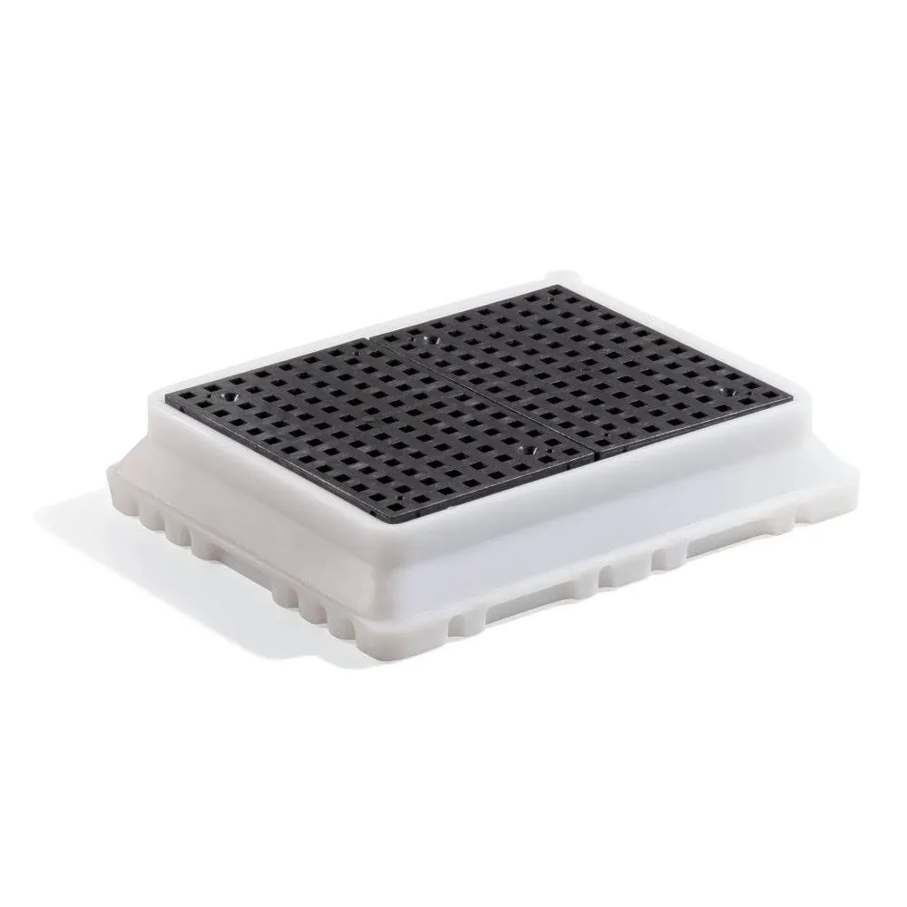 Spill Containment Tray | New Pig Spill Tray | 3 Gallon Sump Capacity | PAK372, White/Black