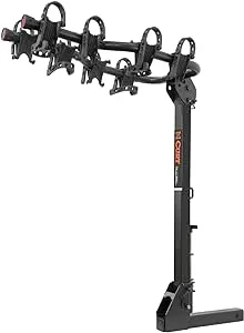 CURT 18064 Premium Trailer Hitch Bike Rack Mount, Fits 2-Inch Receiver, 4 Bicycles , Black