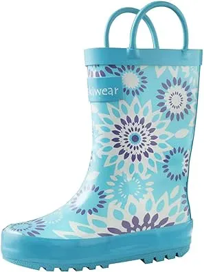 Frozen Bursts Loop Handle Rubber Rain Boots