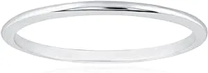 Plain Men&#039;s Anniversary Wedding Band Ring For Women&#039;s Gift IN Real 925 Silver