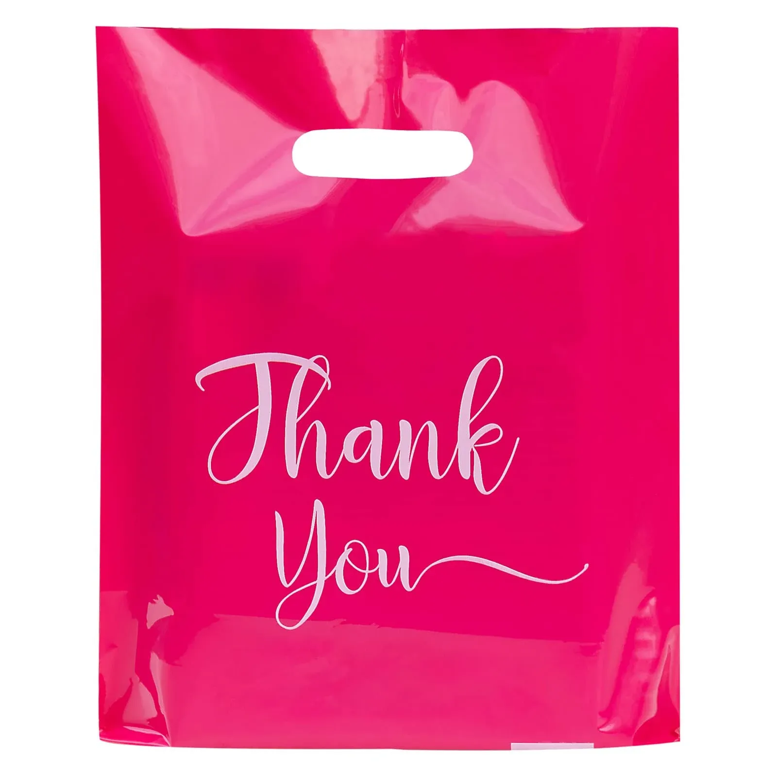 MLAFLY Thank You Bags for Business 100 Pack Plastic Bags