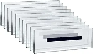 Azar Displays 129918 8.5" W x 2.5" H Horizontal U-Frame with Magnetic Strips Pack of 10