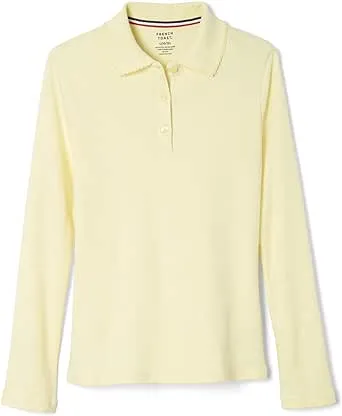 Girls Yellow Interlock Polo SA9424 Long Sleeve French Toast School Sizes 12 - 20