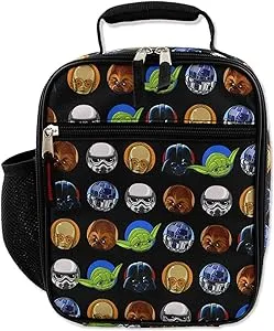 Star Wars Boy's Girl's Adult's Soft Insulated School Lunch Box (One Size, Black)