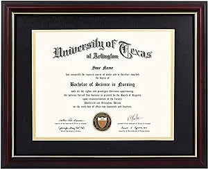 GraduationMall 8.5x11 Certificate Diploma Frame,Solid Wood & UV Protection ...