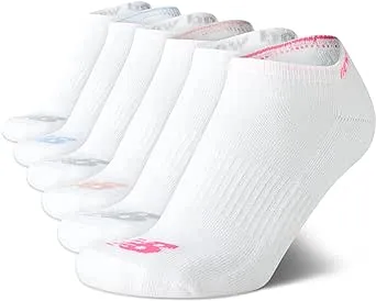 New Balance Women's Low Cut Socks - 6 Pack Breathable Moisture Control Comfort Stretch No Show Socks for Women (Sizes: 4-10)