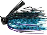 Terminator Weedless Football Jig - Black Blue Purple - 1 oz.