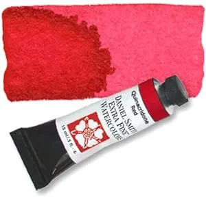 Daniel Smith 284600091 Extra Fine Watercolor 15ml Paint Tube, Quinacridone, Red, 0.5 Fl Oz (Pack of 1)