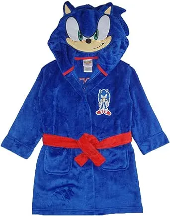 Sonic The Hedgehog Boys Blue Costume Plush Robe Size 4/5 6/7 8 10/12