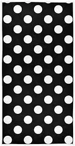 Polka Dot Black White Hand Towels 16x30 In Modern Pattern Bathroom Towel Soft Ab