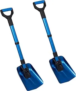 Folding Sport Utility Shovel - Blue - Collapsible Design - Perfect for Camping and Other Outdoor Activities