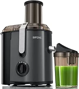 SiFENE Juicer Machine, 800W Centrifugal Juicer with 3.2" Big Mouth for Whole Fruits and Veggies, Juice Extractor Maker with 3 Speeds Settings, Easy to Clean