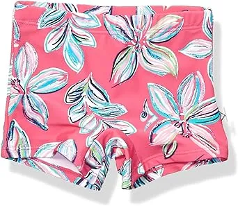 Kanu Surf Girls&#039; Big Swimming Bottom UPF 50+&#034;Boy Short, Charlotte Pink, 12