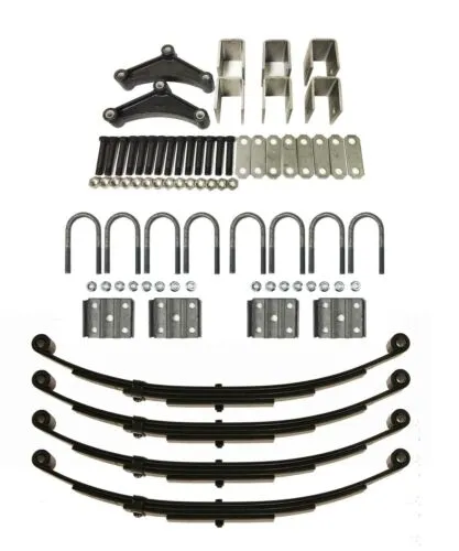 LIBRA 3500lb Tandem Trailer Axle Suspension Kit Leaf Springs U-bolt &amp; Hanger Kit