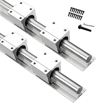 GUWANJI 2pcs SBR16-2000mm Linear Rail Guide + 4pcs SBR16UU Square Type Slide Bearing Block, 16mm Linear Rail Overall Length 78.7 inch/2000mm for