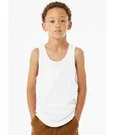 Bella + Canvas 3480ycv Youth Heather CVC Tank M Solid Wht Blend