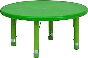 Flash Furniture Blue Preschool Activity Table, 33" Round