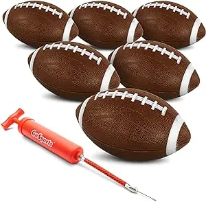 GoSports Xtreme Flight Footballs 6 Pack, 9 inch Inflatable Footballs