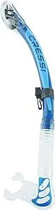 Cressi Alpha Ultra Dry Snorkel - Blue/Azure