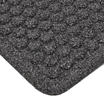 NoTrax® 150S0046CH Aqua-Trap® Moisture and Scrape Entrance Mat, 3/8 in x 4 ft W x 6 ft L, 20 oz Tufted Loop-Pile Poly, Rubber, Charcoal