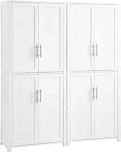 Crosley Furniture Savannah 2pc Pantry Set White - 2 Pantries